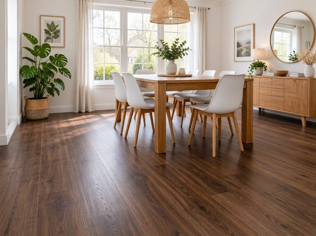 Laminate installation in a welcoming home